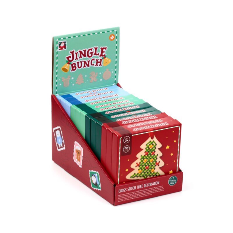 Jingle Bunch karácsonyi keresztszemes DIY dekoráció