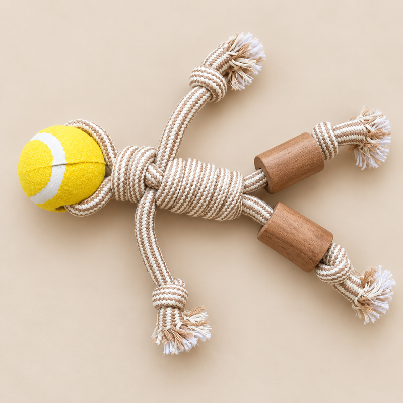 PAW Toys - Kávéfa rágójáték - Köteles labda