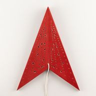 Csillag lámpa - Szerencsehozó vörös - Hétágú - 60cm