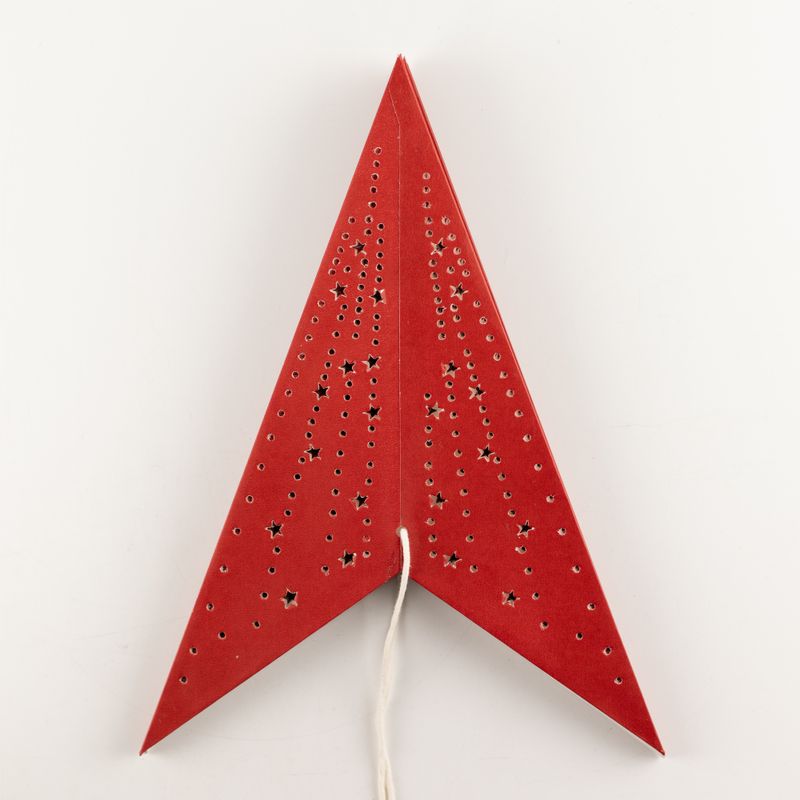 Csillag lámpa - Szerencsehozó vörös - Hétágú - 60cm