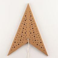Csillag lámpa - Természetes barna - Hétágú - 60cm