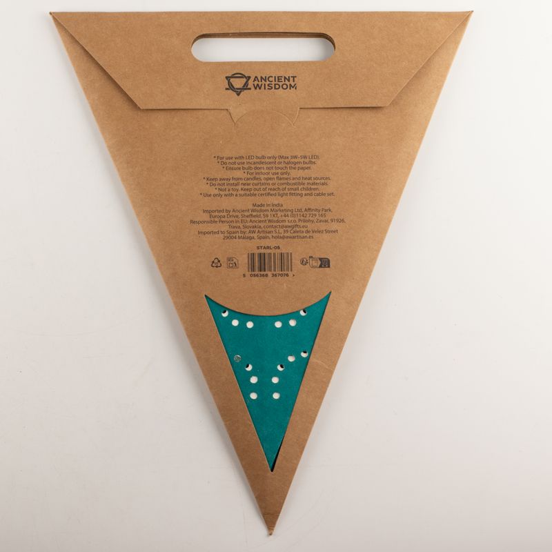 Csillag lámpa - Zöld Fesztivál - Ötágú - 60cm