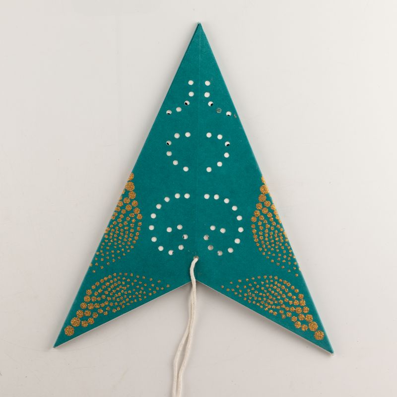 Csillag lámpa - Zöld Fesztivál - Ötágú - 60cm