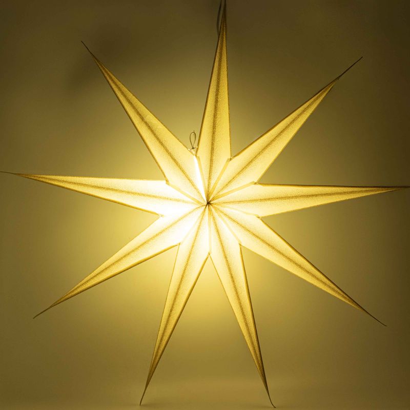 Csillag lámpa - Super Nova pezsgő csillámos, kilencágú - 90cm