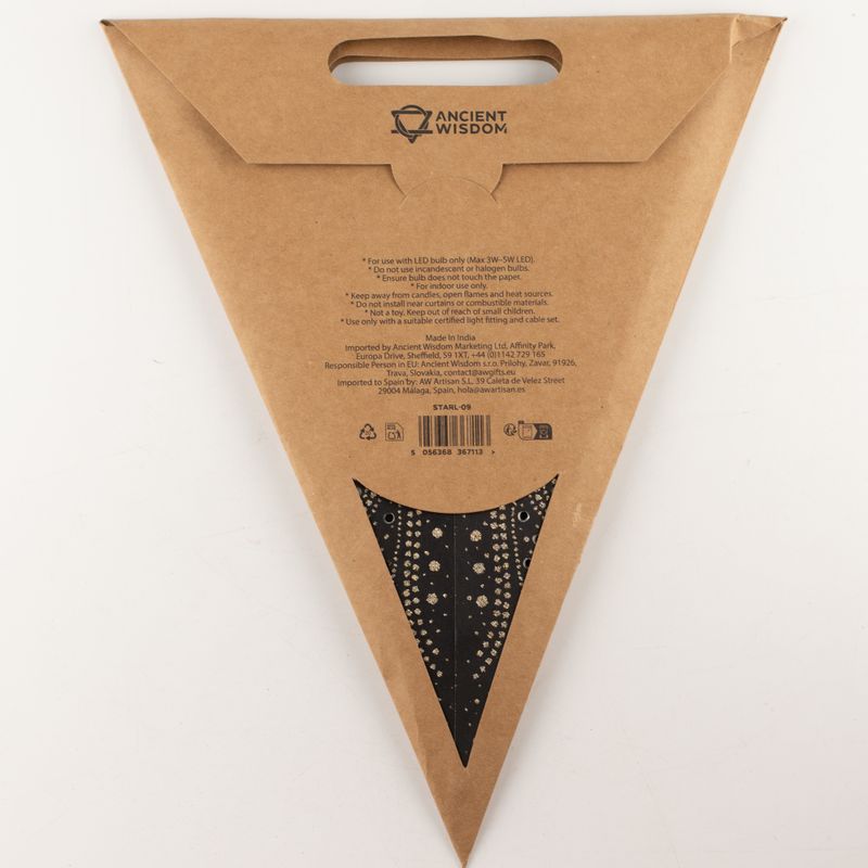 Csillag lámpa - Fekete északi fény hétágú - 60cm