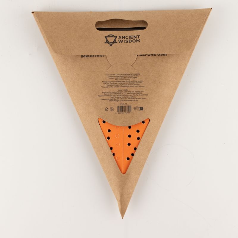 Csillag lámpa - Narancssárga fényű, kilencágú - 45cm