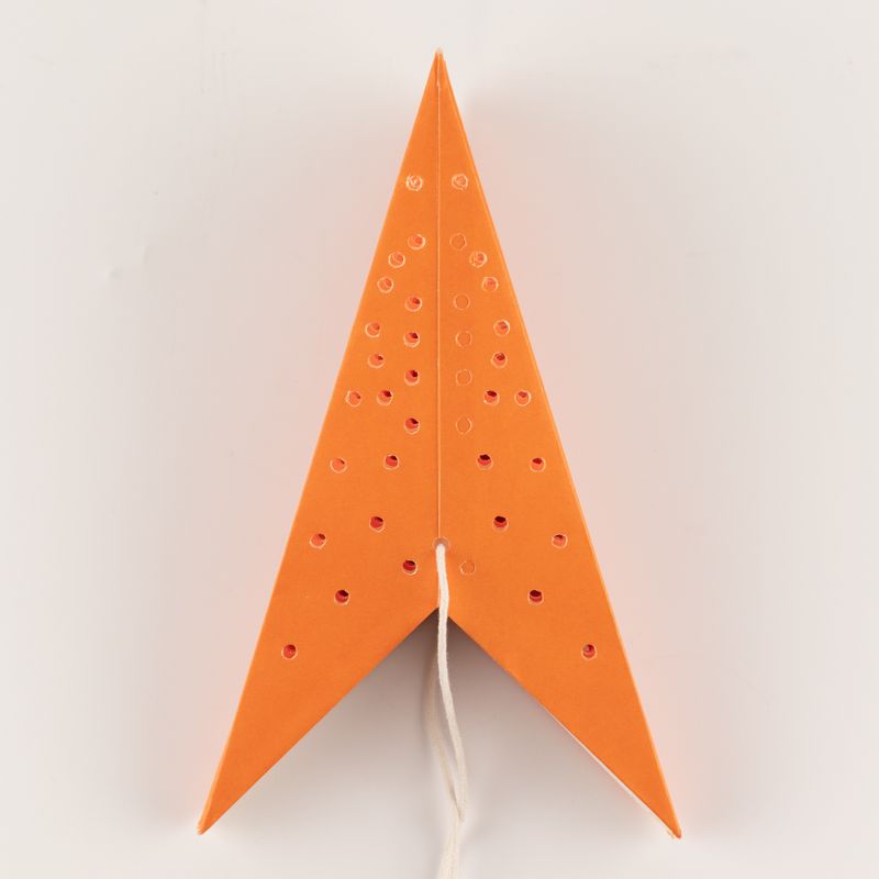 Csillag lámpa - Narancssárga fényű, kilencágú - 45cm