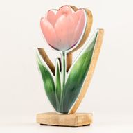 Fából készült cserepes növény - Nagy tulipán