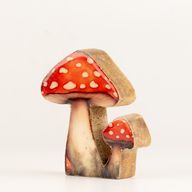 Fából készült szobanövény - Mini piros kalapos gomba