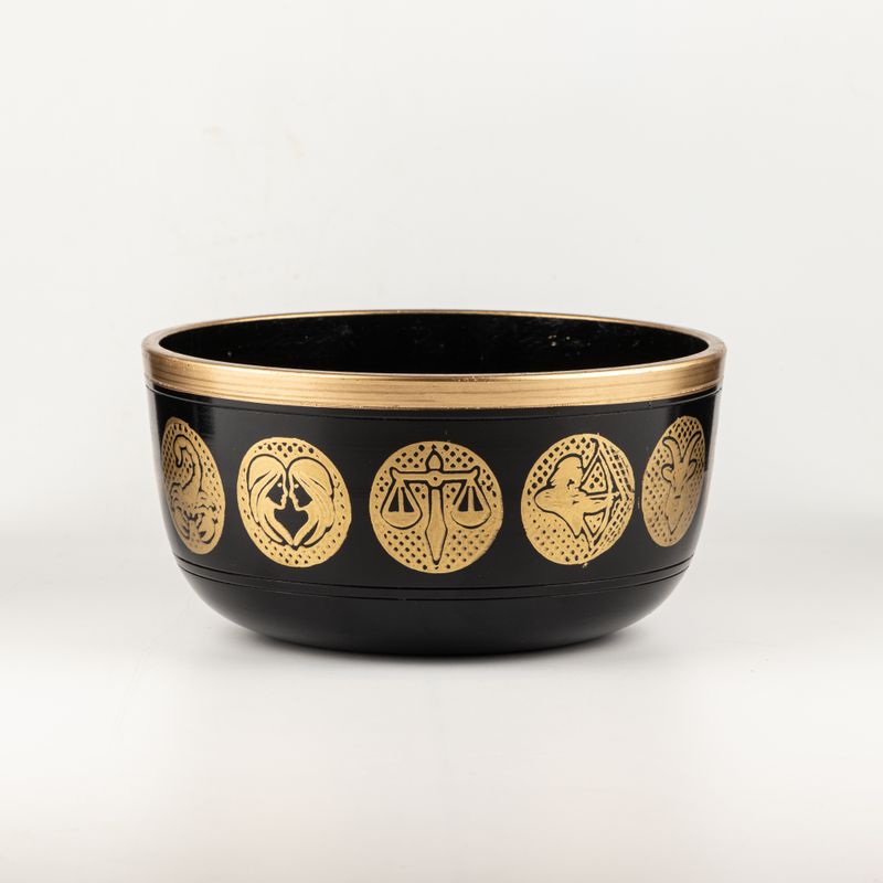 Fekete Zodiákus tálak - 3 darabos szett - 15cm 19cm 20cm