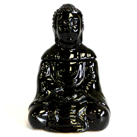 Ülő Buddha Aromalámpa - Fekete