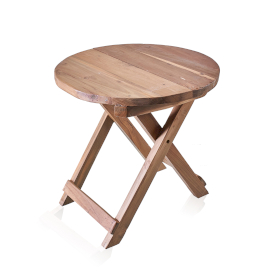 Kerek kisasztal újrahasznosított fából - 50x50cm