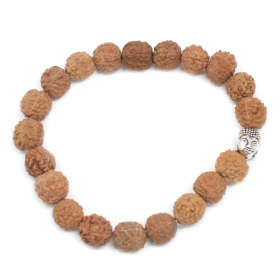 6x Rudraksha Mala Karkötő  - Natúr