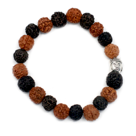 6x Rudraksha Mala Karkötő  - Mix