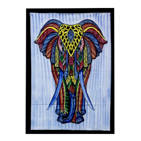 Kézi Festésű Pamut Falidísz - Elefánt