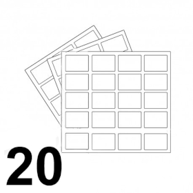 20x 20db matrica Roll-On keverékekhez 47x54mm