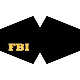 3x Újra Használható Szájmaszk- FBI (Felnőtt)