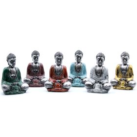 6x Kicsi Ezüst Buddha (vegyes)