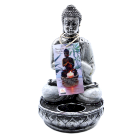 Buddha Gyertyatartó - Fehér - Közepes