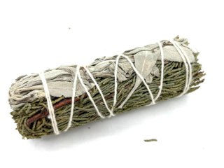 Csomagolt Füstölő Köteg- Fehér Zsálya és Boróka 10cm
