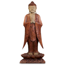 Kézműves Buddha Szobor - 100 cm Üdvözlő