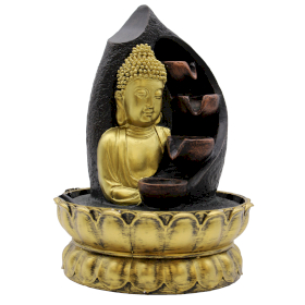 Szoba Szökőkút - 30cm - Arany Buddha és Öntő Edények