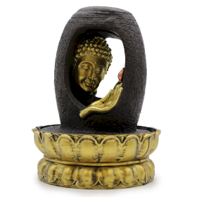 Szoba Szökőkút - 30cm - Arany Buddha és Vitarka Mudra