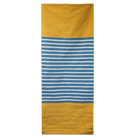 Indiai Pamut Szőnyeg - 70x170cm - Sárga / Kék