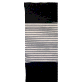 Indiai Pamut Szőnyeg - 70x170cm - Fekete / Szürke
