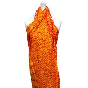 2x Narancsszínű és Zöld Citrom Mandala Szarong