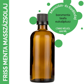 10x Friss Menta  Masszázsolaj  - 100ml - Címke Nélkül