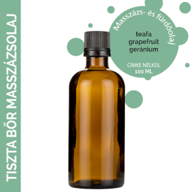 10x Tiszta Bőr Masszázsolaj  - 100ml - Címke Nélkül