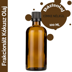 10x Frakcionált Kókusz Bázisolaj- 100ml - Címke Nélkül