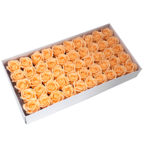 50x Szappanvirágok - Közepes Rózsa - Barackszínű
