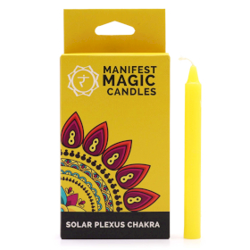 3x Manifesztációs Gyertyák (12 darab) - Sárga - Solar Plexus Chakra