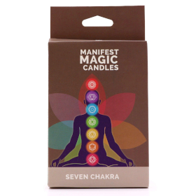 3x Hét Chakra Manifesztációs Gyertyák (7 darab)