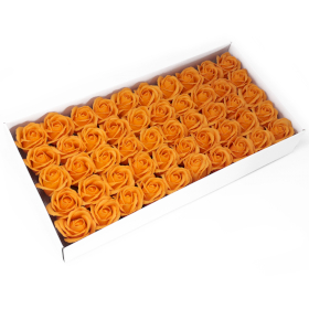 50x Szappanvirágok - Közepes Rózsa - Narancsszínű