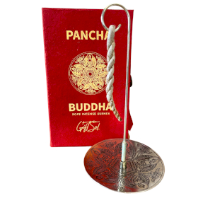 Kötél Füstölő Készlet Tartóval - Pancha Buddha