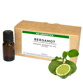 10x Bergamott Organikus Illóolaj 10ml-címke nélkül