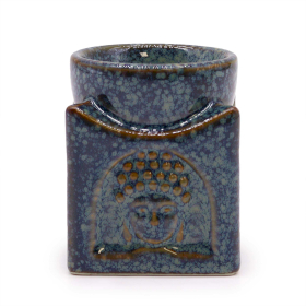 Négyzetes Buddha Aromalámpa - Kék