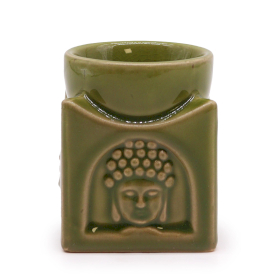 Négyzetes Buddha Aromalámpa - Világos Jade