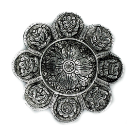 6x Fényesített Alumínium Tibet Füstölő Állvány 12cm