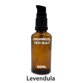 10x Organikus Test Olaj 50ml - Levendula - címke nélkül