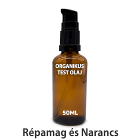 10x Organikus Test Olaj 50ml - Répamag és Narancs - címke nélkül