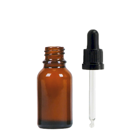 156x 15ml Jantár Üveg Fekete Pipettás Csepegtetővel