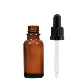 156x 20ml Jantár Üveg Fekete Pipettás Csepegtetővel