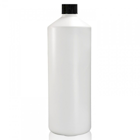 10x 1l HDPE Műanyag Üveg Fekete Kupakkal