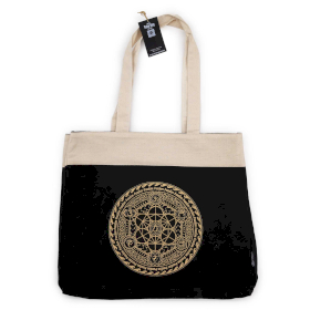 Nagy Táska (38x15x43cm) Csokoládé Kőmosott 14oz - Mandala