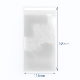 500x Polipropilén Tasak 255x115mm Zárható