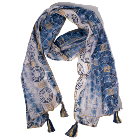 Nomad Sari  - Nyári Stóla-  180x50cm - Marbella - Kék és Arany